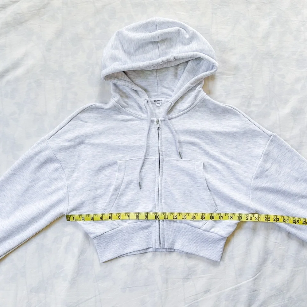 Garage Cropped Zippie Hoodie (Size: M) - Picture 11 of 15
